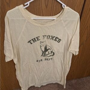 Aerie Cream Fox Graphic Tee